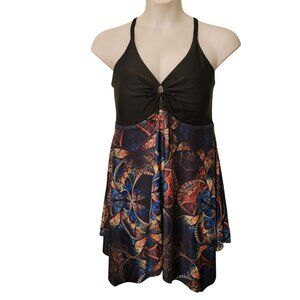 Kim Curvy 20W Swim Tankini Dress Built In Shorts One Piece Modest Beach Pool